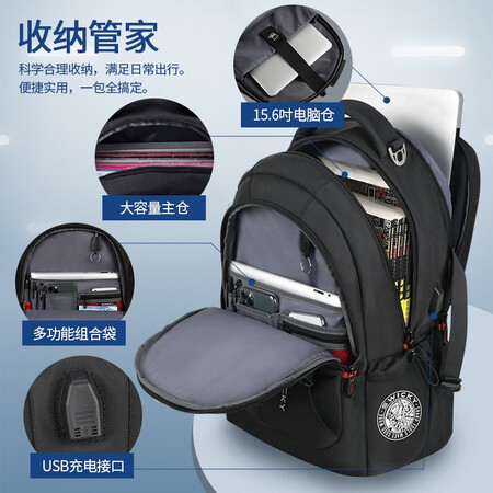全方位曝光SWICKY瑞士双肩包男商务笔记本电脑包韩版潮休闲旅行背包高中大学生书包 升质量究竟咋样？用了一星期感受告知！