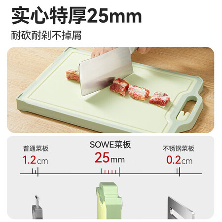 开箱剖析SOWE 菜板 中科院金属所抗菌不锈钢双面砧板家用厨房切可以入手的吧？吐槽三星期感受分享！