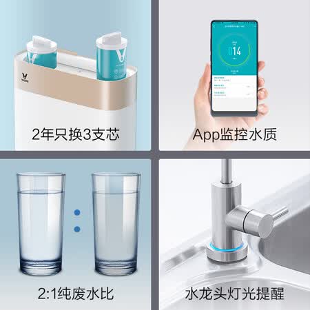 云米600加仑智能净水器RO反渗透MR632-D怎么样?谁用过评价?