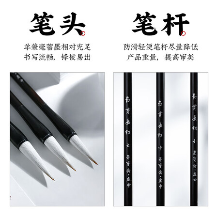 全方位剖析荣宝斋 毛笔套装 文房四宝毛笔礼盒 宣纸墨汁书法国画 初学练习学生羊真实感受评测？求老司机指教！