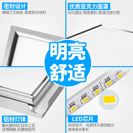 解疑评测欧普照明（OPPLE）厨卫灯 led平板灯集成吊顶天花板铝扣揭秘质量好不好？吐槽两个月心得分享！