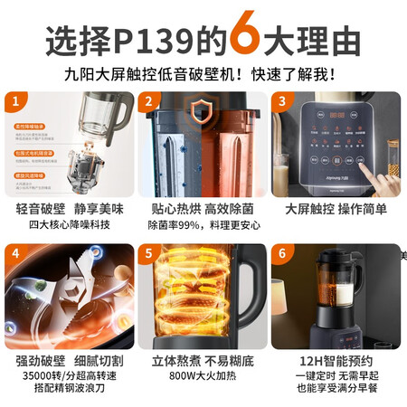 九阳破壁机p139和p132哪个好些？区别有什么？
