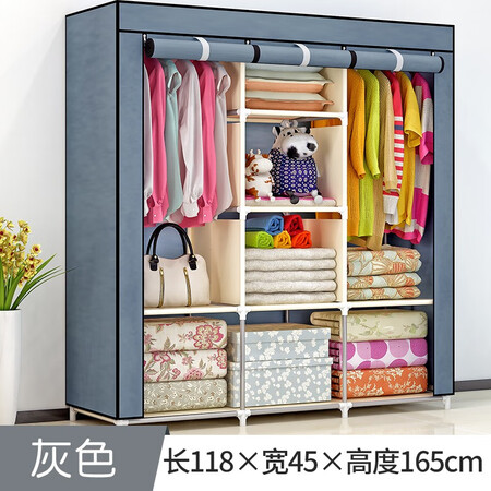 索尔诺（SuoEruo） 布衣柜简易衣柜大号家用出租房卧室衣优缺点如何_http://www.meifudie.com_好物_第2张