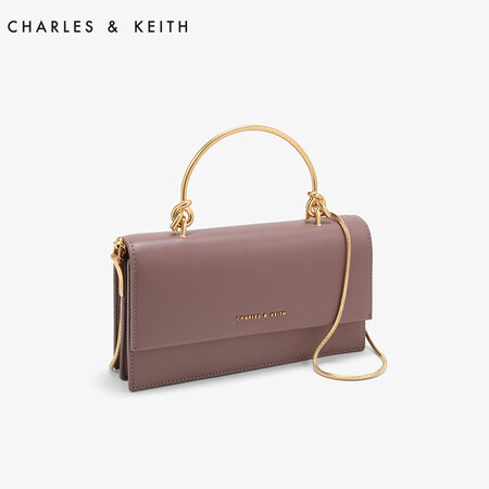体验内幕曝光CHARLES&KEITH包金属提把翻盖式钱包女CK6-10840136 紫红质量靠谱不？老铁了解告知！