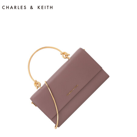 开箱评测CHARLES&KEITH包金属提把翻盖式钱包女CK6-10840136 紫红使用靠不靠谱？评测三个月感受分享！