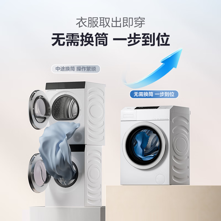 海信 WH130E7Q 大薄荷热泵洗烘一体 E7Q 洗衣机功能评测很强啊？真实入手体验爆料 心得分享 第3张