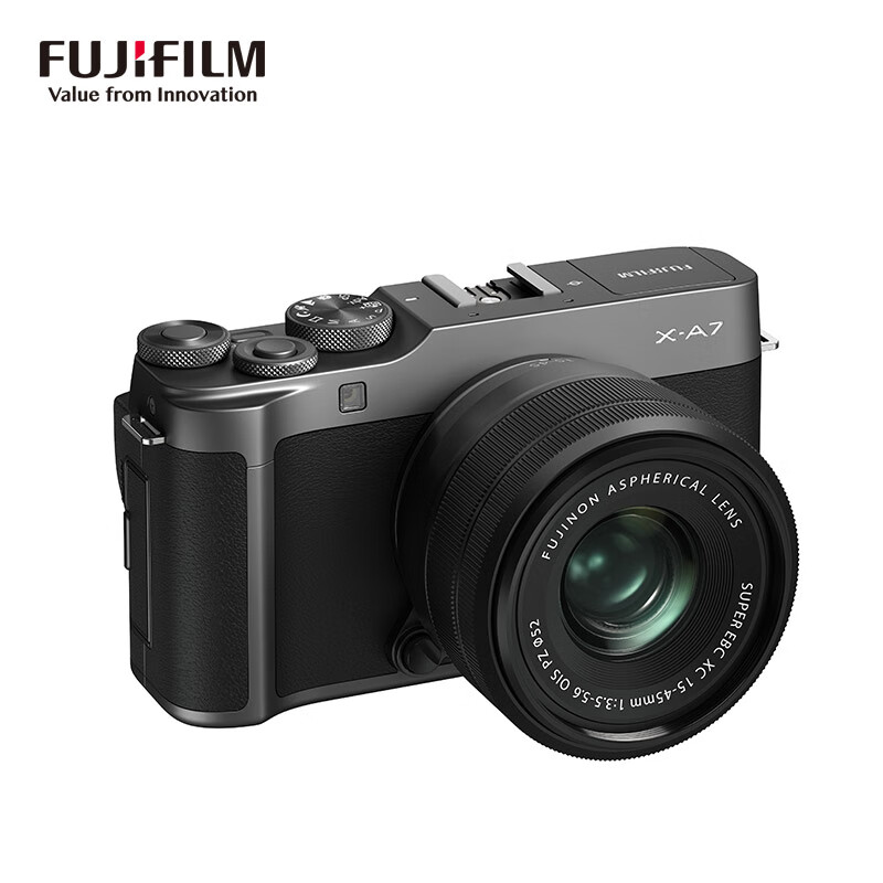 富士(fujifilm)x-a7/xa7 微单相机 套机 深灰色 2420万像素 自拍美颜