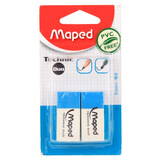 马培德Maped 双色橡皮擦2块装 双头半磨砂橡皮可擦中性笔钢笔圆珠笔铅笔两用学生小橡皮 011712CH