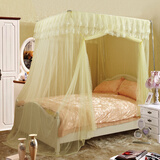 圣安贝（ShenAnBei） 圣安贝 蚊帐不锈钢加厚30MM粗管伸缩1.8m三开门免打墙 米黄侧门30mm管 200cm*150cm*220cm 长宽高