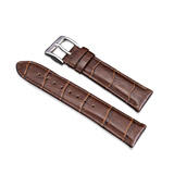 尼尚（Nesun）牛皮表带手表配件 女表皮带 通用链接 均适用 20mm 16mm 20mm半光棕