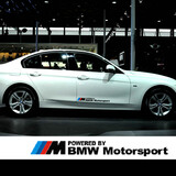 铭仕适用宝马汽车贴纸装饰车贴灯眉贴把手后视镜油箱盖1系新3系X1X3M5 裙边车门贴（车身2侧一对装） 黑色  适合浅色车系