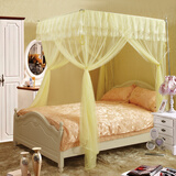 圣安贝（ShenAnBei） 圣安贝 蚊帐不锈钢加厚30MM粗管伸缩1.8m三开门免打墙 米黄三开门30mm管 200cm*150cm*220cm 长宽高