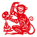 
                                        个性一百 植绒立体金童玉女 过年装饰剪纸车贴年画和福字窗花会场羊门贴纸                