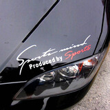 铭仕 速度与激情灯眉贴个性车贴纸实习贴 后视镜贴纸sport运动款大灯贴纸车头贴划痕贴 白红色30厘米SP灯眉贴