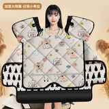 梓晨电动车挡风被冬季加绒加厚电瓶摩托车防水防风罩春秋四季通用冬款 日常小考拉【加宽大侧翼】 牛奶绒