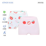 爱慕儿童（AIMER KIDS）内裤女童莫代尔中腰平角内裤2条装女孩短裤AK123D451苹果160