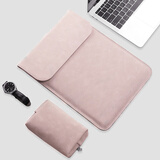 GYSFONE华为MateBook X Pro 2024微绒典藏版14.2英寸笔记本内胆包电脑包保护套防泼水 竖款-粉色+电源鼠标袋