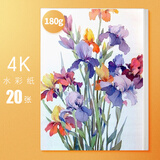 苏拉达(Surada)水彩纸4k 画纸加厚180g儿童水彩颜料画画纸白纸学生初学水粉色彩4开绘画纸 20张SLDZ001-2 速写 马克笔绘画
