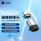 JPLAYER Type-C电脑磁吸转接头PD100W/10GBPS数据传输/4K60HZ高清投屏 苹果华为小米联想笔记本充电 直头