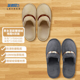 班哲尼 一次性拖鞋待客地板拖鞋 男女加厚旅行出差酒店宾馆家用美容院防滑亚麻珊瑚绒棉布拖鞋 混装6双