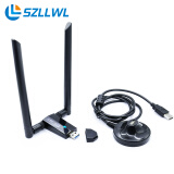 szllwl rtl8812双频无线网卡 1200M双频 2.4G/5.8G USB3.0 台式机笔记本千兆wifi接收器 免驱网卡