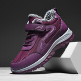 双星八特健步鞋女加绒冬季舒适老人鞋保暖休闲鞋中老年百搭大棉鞋妈妈鞋