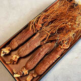 嵓莊八年根无糖红参250克长白山红参整支红人参礼盒红参全须切片 大红参250克10支左右