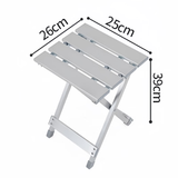 虎刻户外折叠桌椅套装铝合金写字桌便携式露营吃饭餐桌简易长条摆摊桌 2个铝凳子【配套】