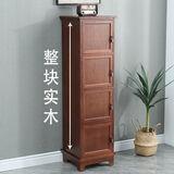 斯朴洛特实木斗柜带门大容量收纳柜家用多功能储物柜简易书柜阳台角柜 35公分胡桃色两门【现货速发】