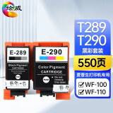 绘威 T289/T290墨盒 适用爱普生WF-100 WF-110 epson便携式打印机墨盒 墨水【黑彩套装】