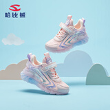 哈比熊（HOBIBEAR）童鞋夏季儿童运动鞋单网男童鞋镂空软底女童鞋JD78U77 粉色28码