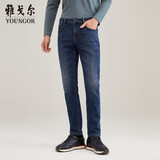 雅戈尔 裤子男士 2022秋冬季青年男商务休闲牛仔裤 VCXZ329951HWY 蓝色 180/88A