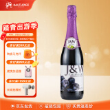 艾加（JW）无醇无酒精起泡酒葡萄酒香槟瓶型葡萄汁0度气泡酒女神节礼物 红葡萄1*750ml单支装