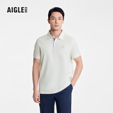 AIGLE艾高短袖POLO衫T恤春夏DFT速干吸湿排汗户外休闲运动舒适男 茉莉白 BC421 XXL