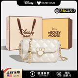 迪士尼（Disney）米奇菱格链条包女包女士小香风菱格包单肩斜挎闺蜜生日礼物女生 米奇链条包 白色+精美礼盒包装