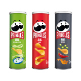 品客（PRINGLES）【组合多罐装】薯片膨化食品礼盒办公室休闲零食多口味组合装批发 【3罐】原味+洋葱+香辣110g1箱