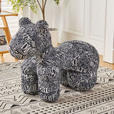 爱派森小马椅子网红动物座椅家用客厅落地摆件乔迁礼物卡通创意儿童沙发 【全新升级高品质】迪奥黑超大号