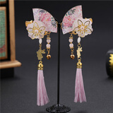 觅馨儿童汉服头饰步摇流苏超仙发饰发夹小女孩古装六一女童古风夹子 一对价格 （粉色）