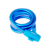 捷安特自行车防盗钢缆锁PVC包覆带防尘盖车锁山地车骑行装备 亚光蓝 锁长150cm