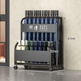 霏睿雨伞架收纳架教室酒店大堂售楼部商用雨伞沥水架大容量放伞置物架 常规款-黑色