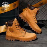 帕拉丁（PALLADIUM）大黄靴踢不烂户外鞋男女同款马丁靴女高帮鞋鞋子皮靴工装鞋女皮靴 黄/棕 37