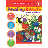 学乐阅读与数学练习册  1年级 1册 英文原版  练习册 Scholastic Reading And Math Jumbo Workbook Grade 1 7-9岁 