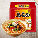 农心辛拉面香菇牛肉鲜虾方便面袋面韩式国产速食煮面 乌龙面乌冬汤味120g*5