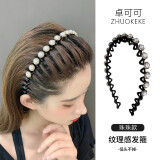 卓可可2025新款水钻波浪发箍女款压发发夹碎发整理神器头箍发卡夏天头饰 珠珠款【波浪发箍】