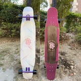ZBOARDS 木毒长板女子初学者舞板代步全能板平花入门滑板长板专业级滑板 113cm 雅典娜 紫桥 黑轮