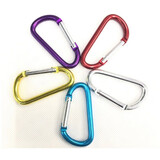 赛风户外装备工具登山扣挂钩钥匙扣轻量带锁铝合金快挂扣D型扣D型带锁 小号  10 个 （颜色随机）