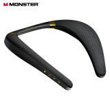 魔声（Monster）Boomerang 挂脖式蓝牙音响低音炮支持小度AI颈挂式音箱大音量环绕立体声游戏户外骑行运动钓鱼防水 黑金色