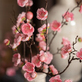 掬涵中式仿真梅花枝腊梅假花干花桌面中古风冬梅家居客厅玄关装饰摆件 仿真梅花枝小枝3支（玫色）
