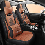 布兰特 卡通免洗科技布座套四季通用汽车坐垫皮革全包座垫免拆卸座椅套 皮拼科技布-活力橙-尊享版 荣放RAV4卡罗拉威驰FS凯美瑞致炫X雷凌