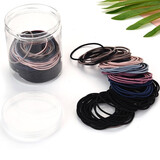 扇尾鱼黑色橡皮筋圈发绳一次性胶圈加粗男士扎头发皮筋弹性扎头绳女皮套